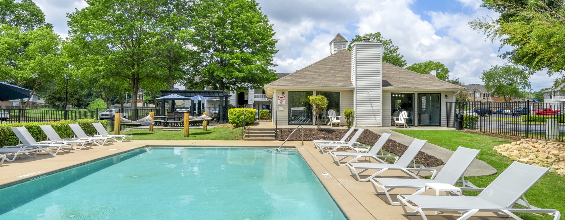 beautiful shimmering pool